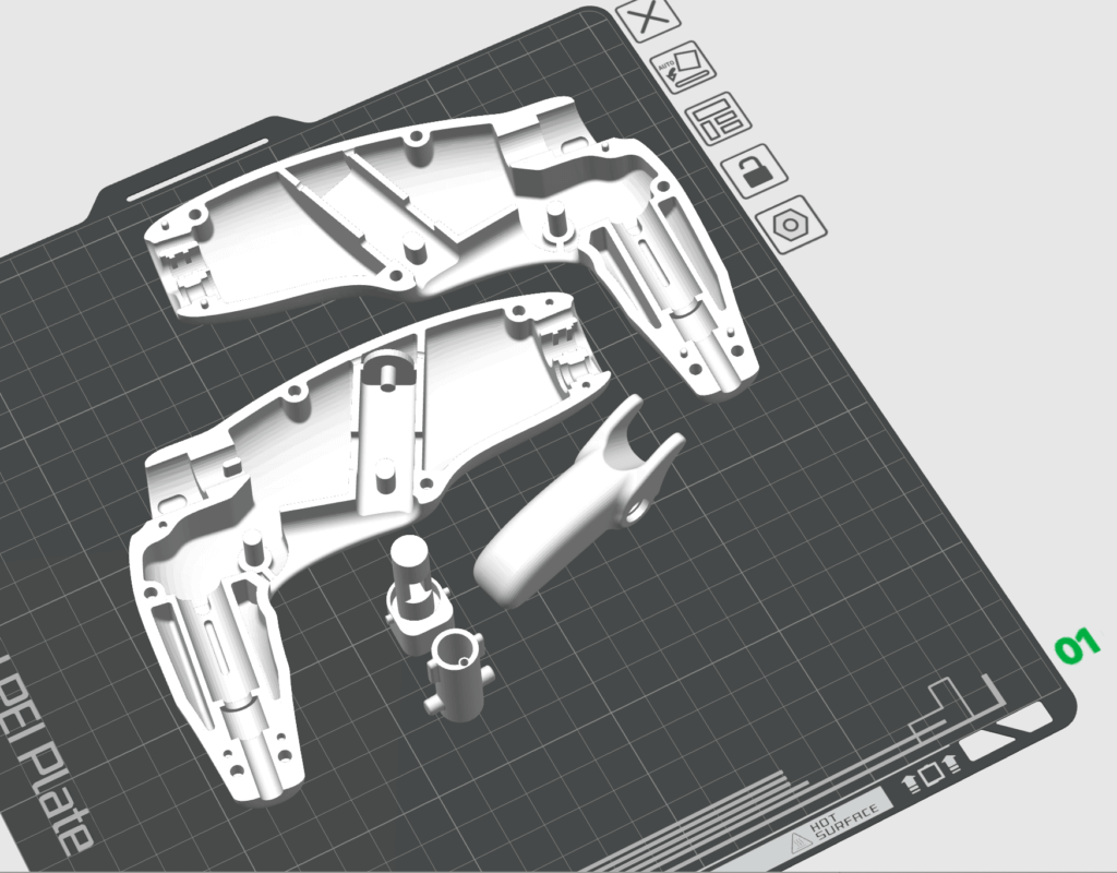 Preview of 3D models on a buildplate in 3D slicing software